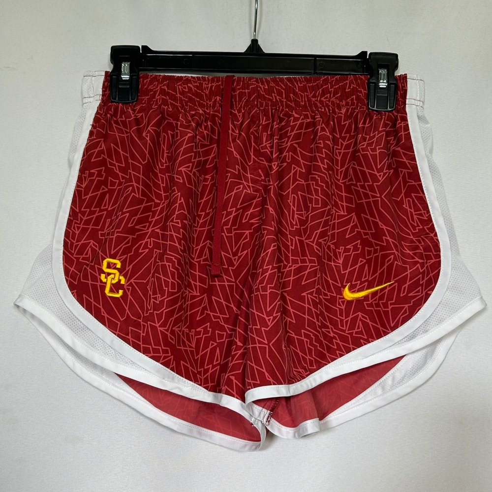 USC Trojans NCAA Nike Dri-FIT Running Red Performance Tempo Shorts Womens MEDIUM